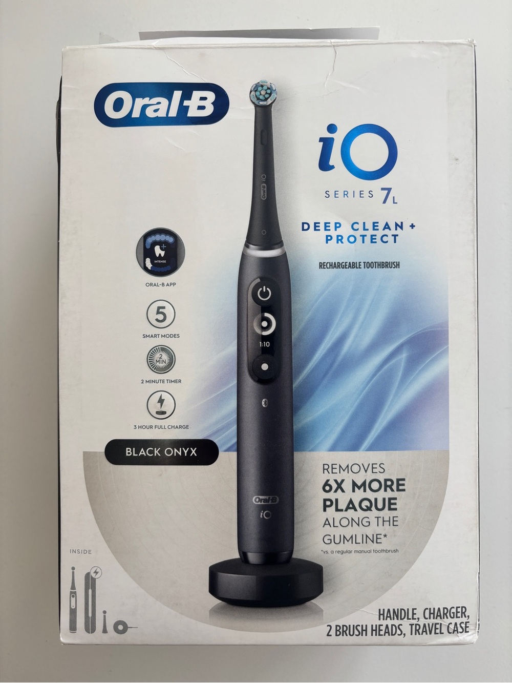 Oral-B iO Series 7L Deep Clean Rechargeable Toothbrush Black Onyx - New-Open Box